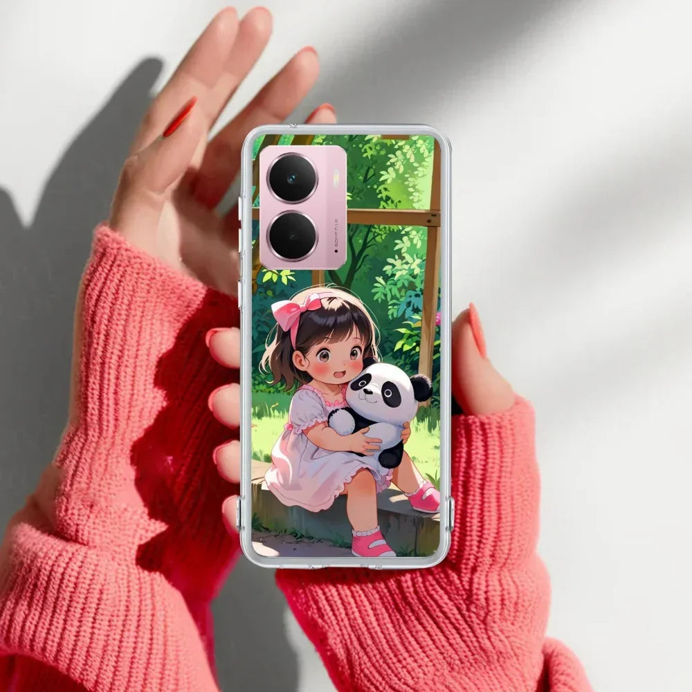 Blush & Panda  Transparent Silicon Case For Realme P1 5G