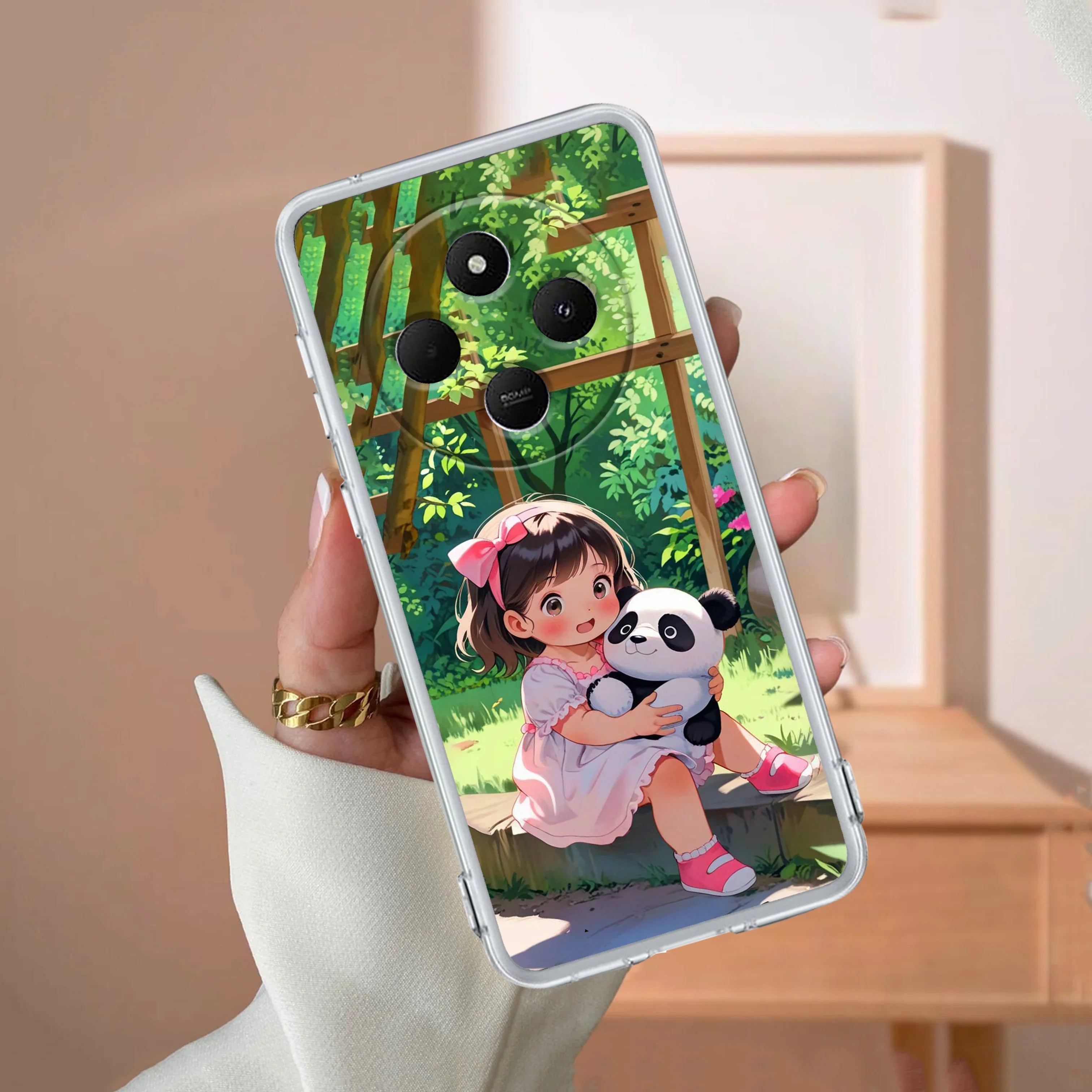 Blush & Panda Transparent Silicon Case For Redmi/Xiaomi - ShopOnCliQ