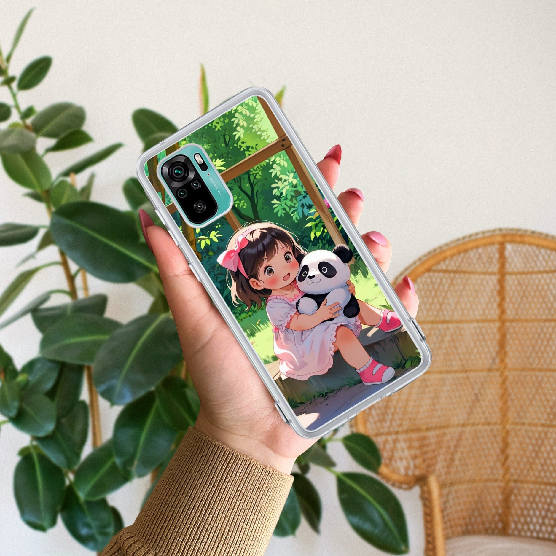Blush & Panda Transparent Silicon Case For Redmi Note 10 / 10S