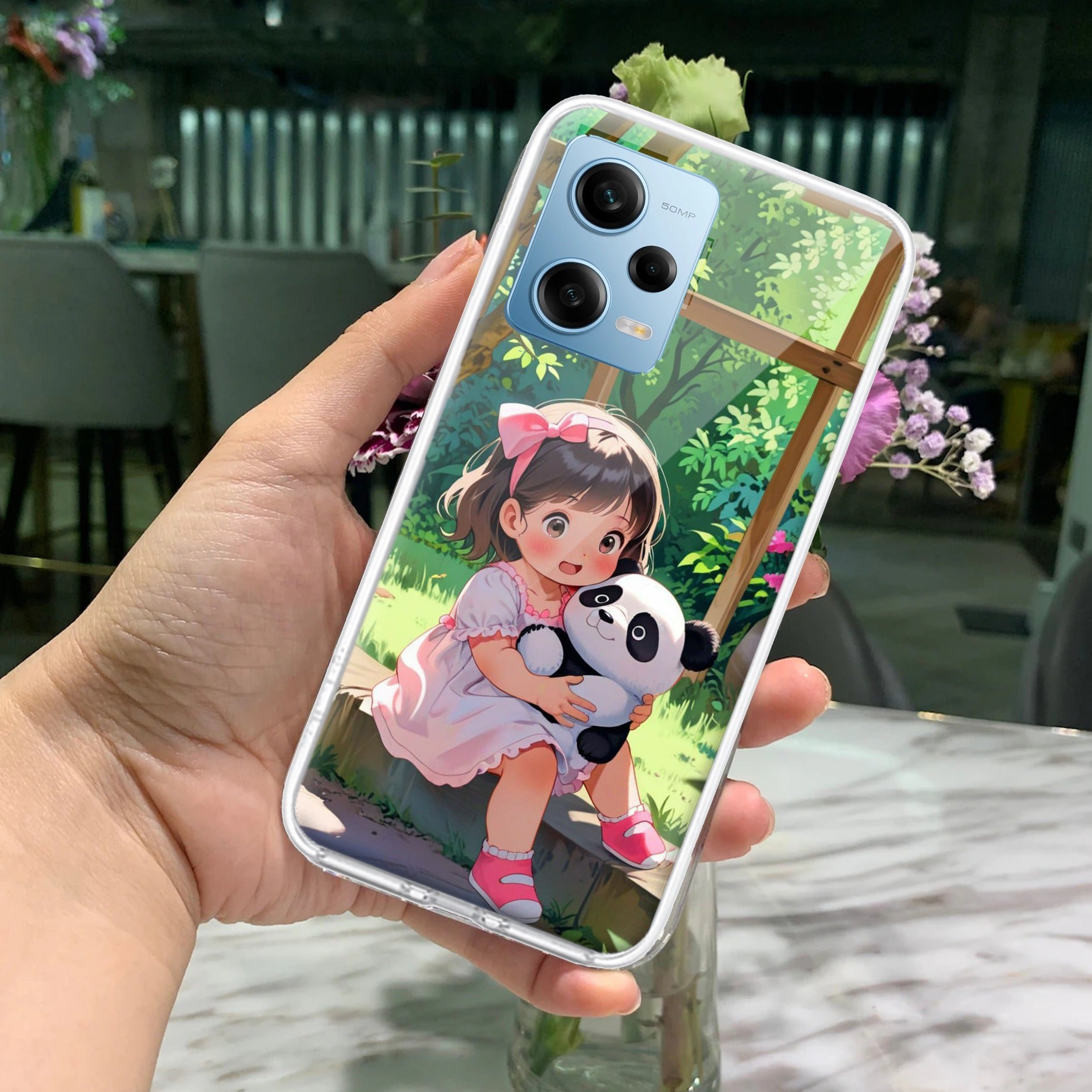 Blush & Panda Transparent Silicon Case For Redmi/Xiaomi