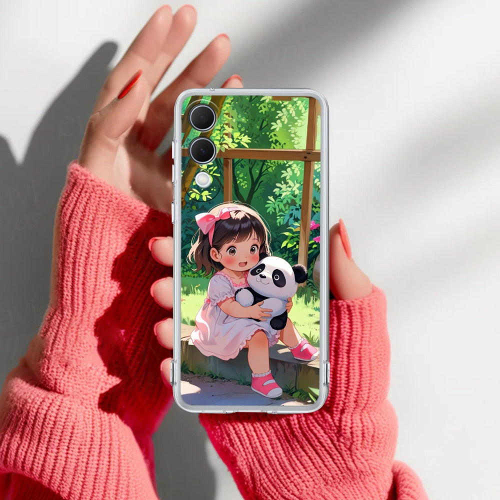 Blush & Panda Transparent Silicon Case For Samsung
