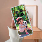 Blush & Panda  Transparent Silicon Case For Vivo X200 Pro 5G