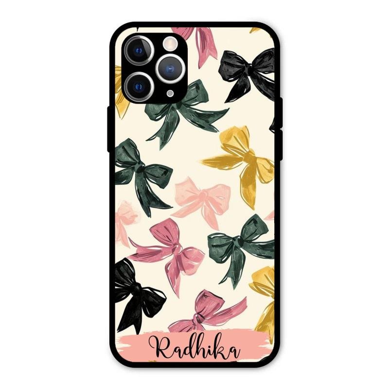 Bow Customize Glass Case Cover For iPhone 11 Pro