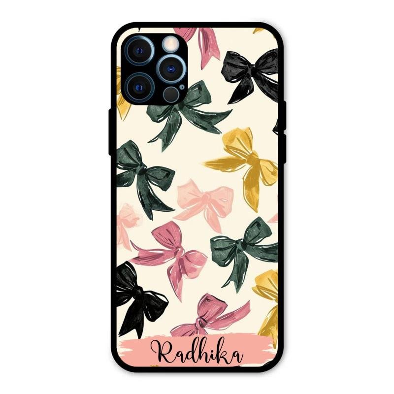 Bow Customize Glass Case Cover For iPhone 12 Pro Max