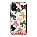 Bow Customize Glass Case Cover For iPhone 16 Plus