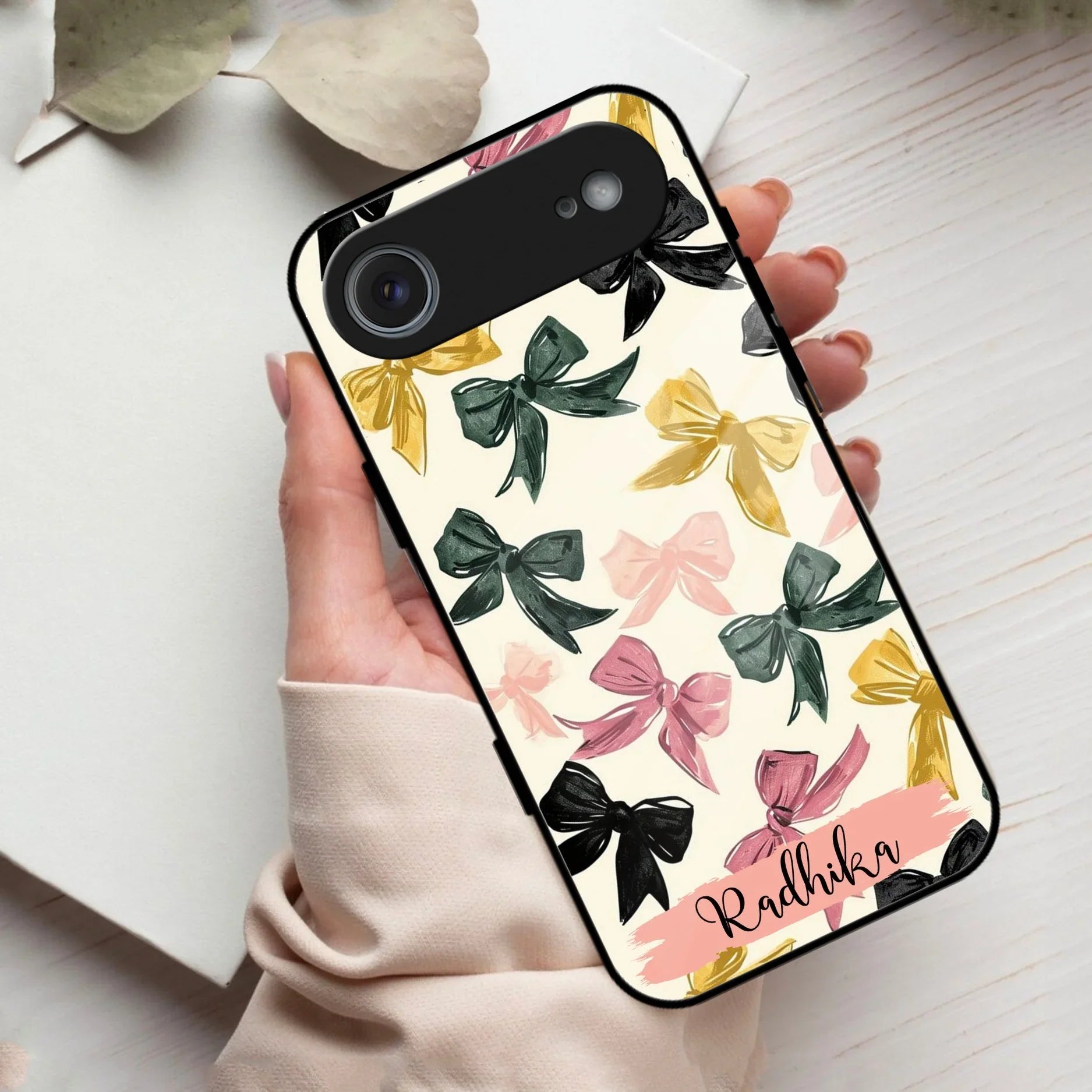 Bow Customize Glass Case Cover For iPhone - ShopOnCliQ