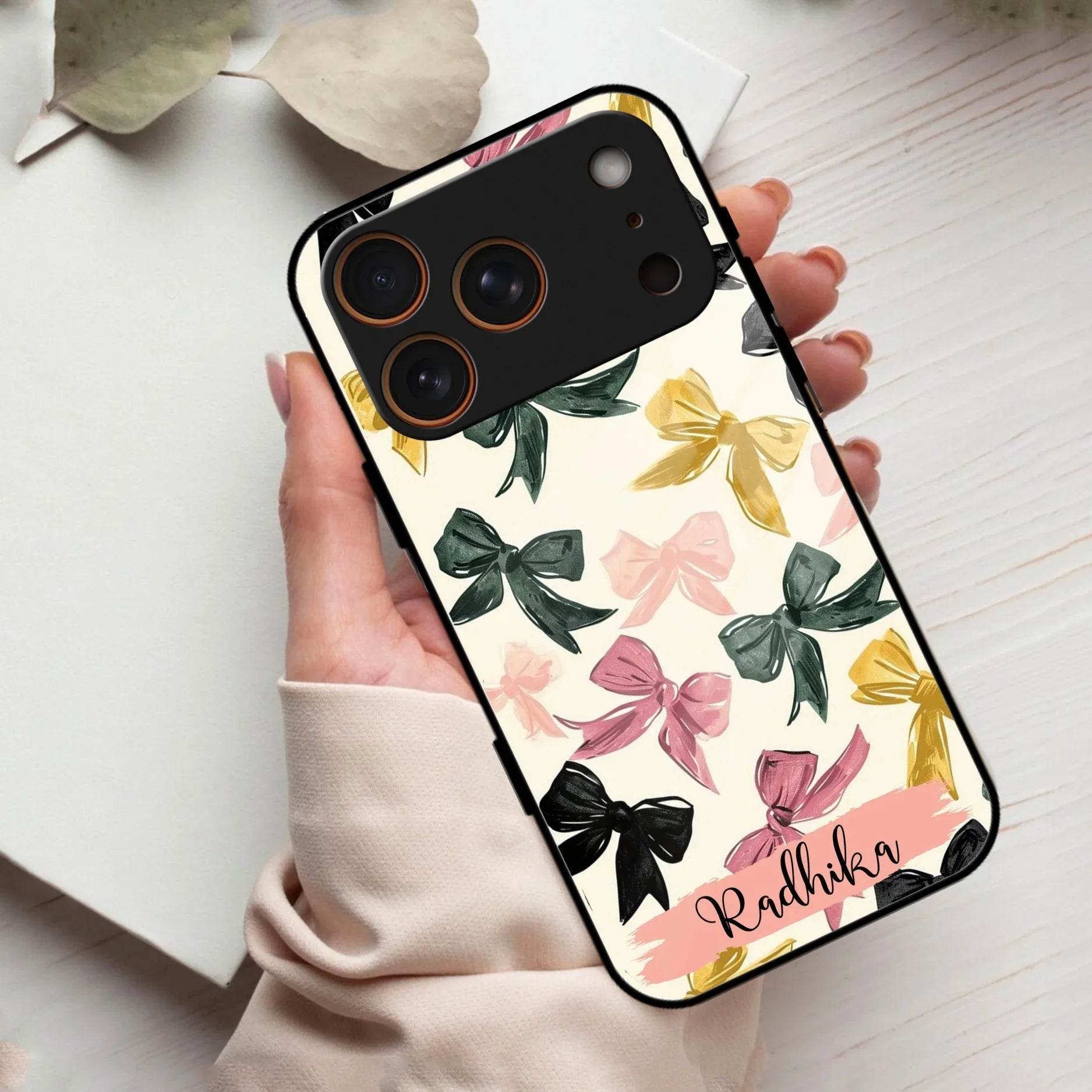 Bow Customize Glass Case Cover For iPhone - ShopOnCliQ