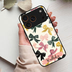 Bow Customize Glass Case Cover For iPhone 17 Pro