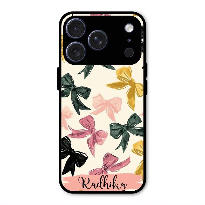 Bow Customize Glass Case Cover For iPhone 17 Pro