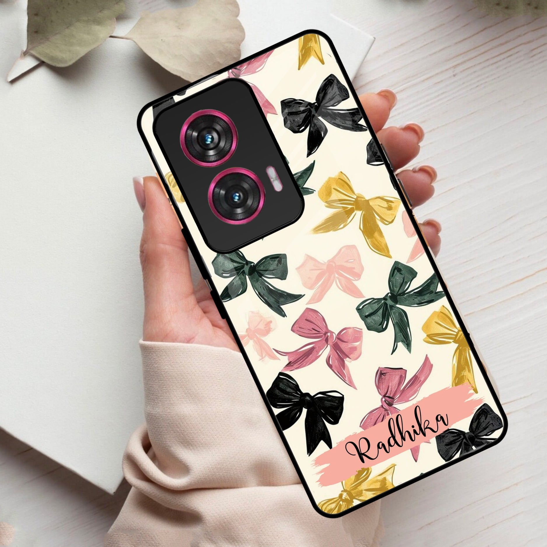 Bow Customize Glass Case Cover For iPhone - ShopOnCliQ