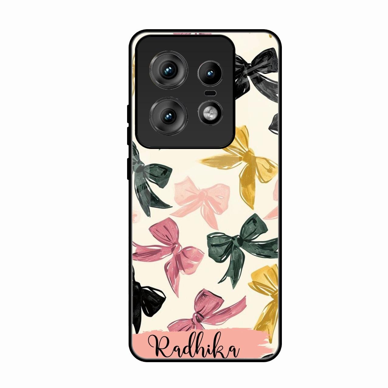 Bow Customize Glass Case Cover For Motorola Edge 50 Pro