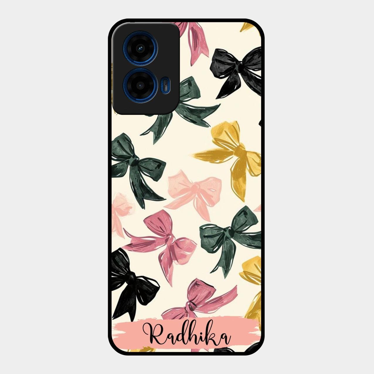 Bow Customize Glass Case Cover For Motorola G45 5G