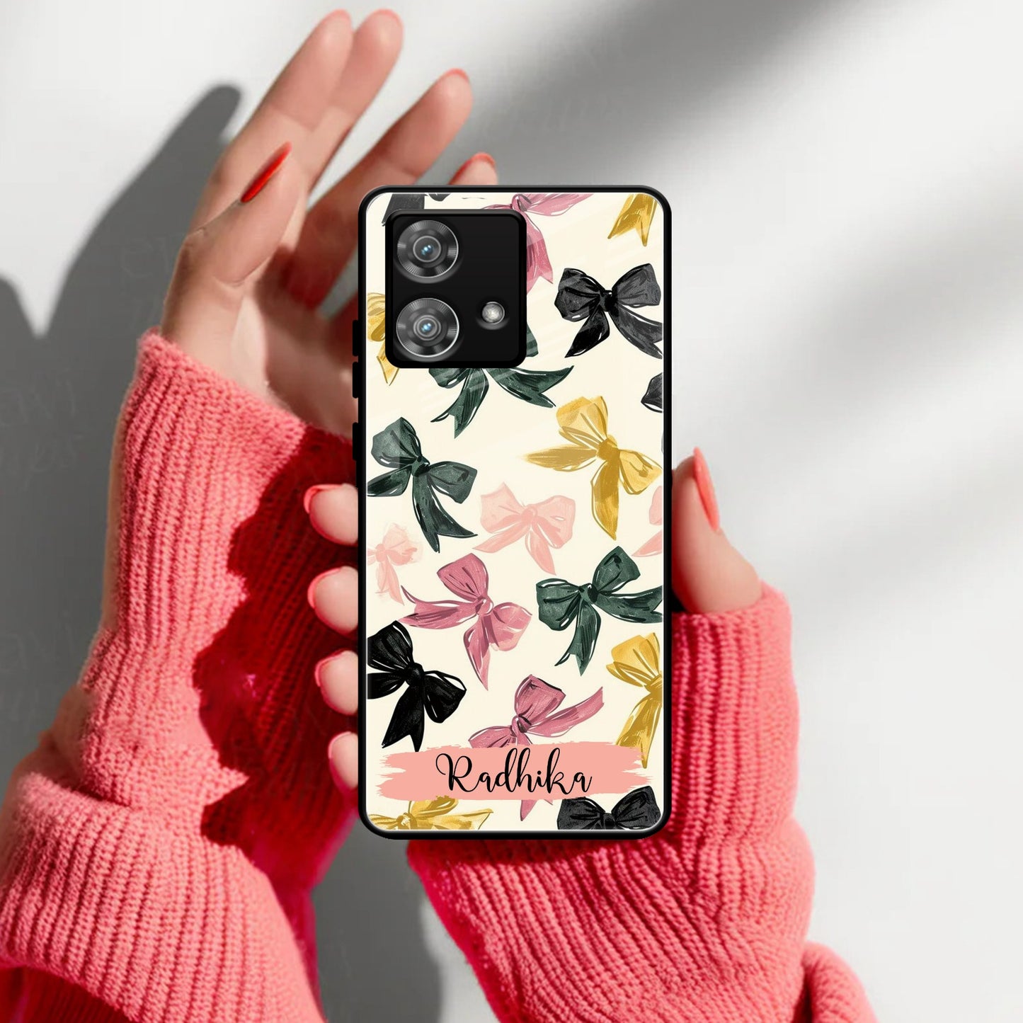 Bow Customize  Glass Case Cover For Motorola