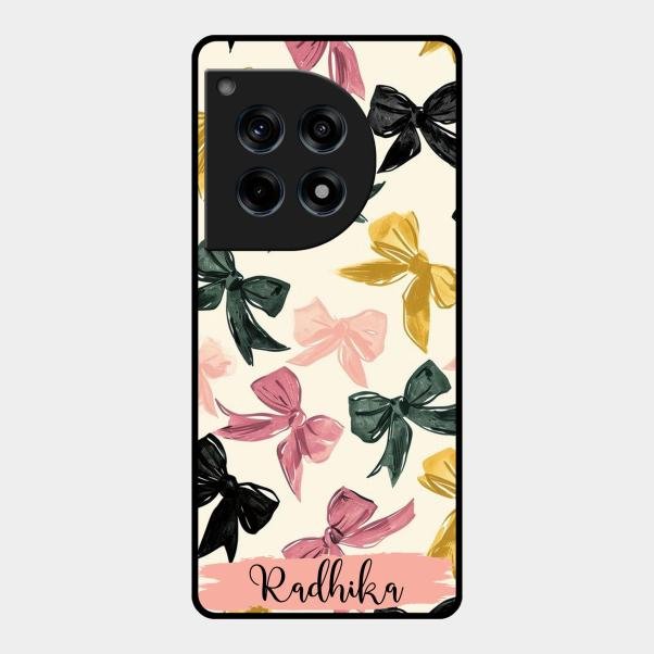 Bow Customize Glass Case Cover For Oneplus 12R 5G