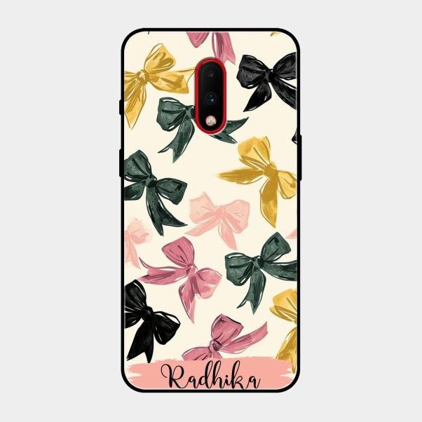 Bow Customize Glass Case Cover For Oneplus 7