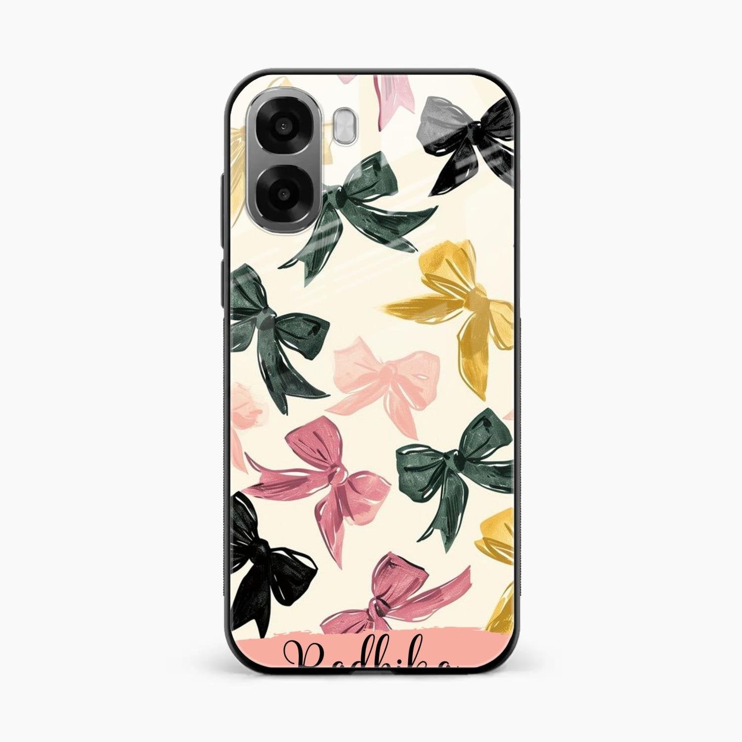 Bow Customize Glass Case Cover For Oppo A6X 5G