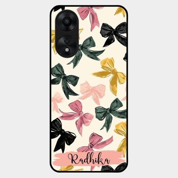 Bow Customize Glass Case Cover For Oppo A78 5G