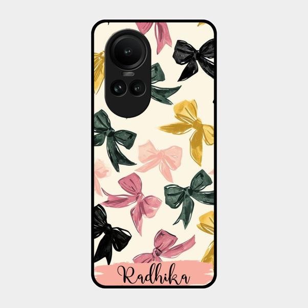 Bow Customize Glass Case Cover For Oppo Reno 10 5G