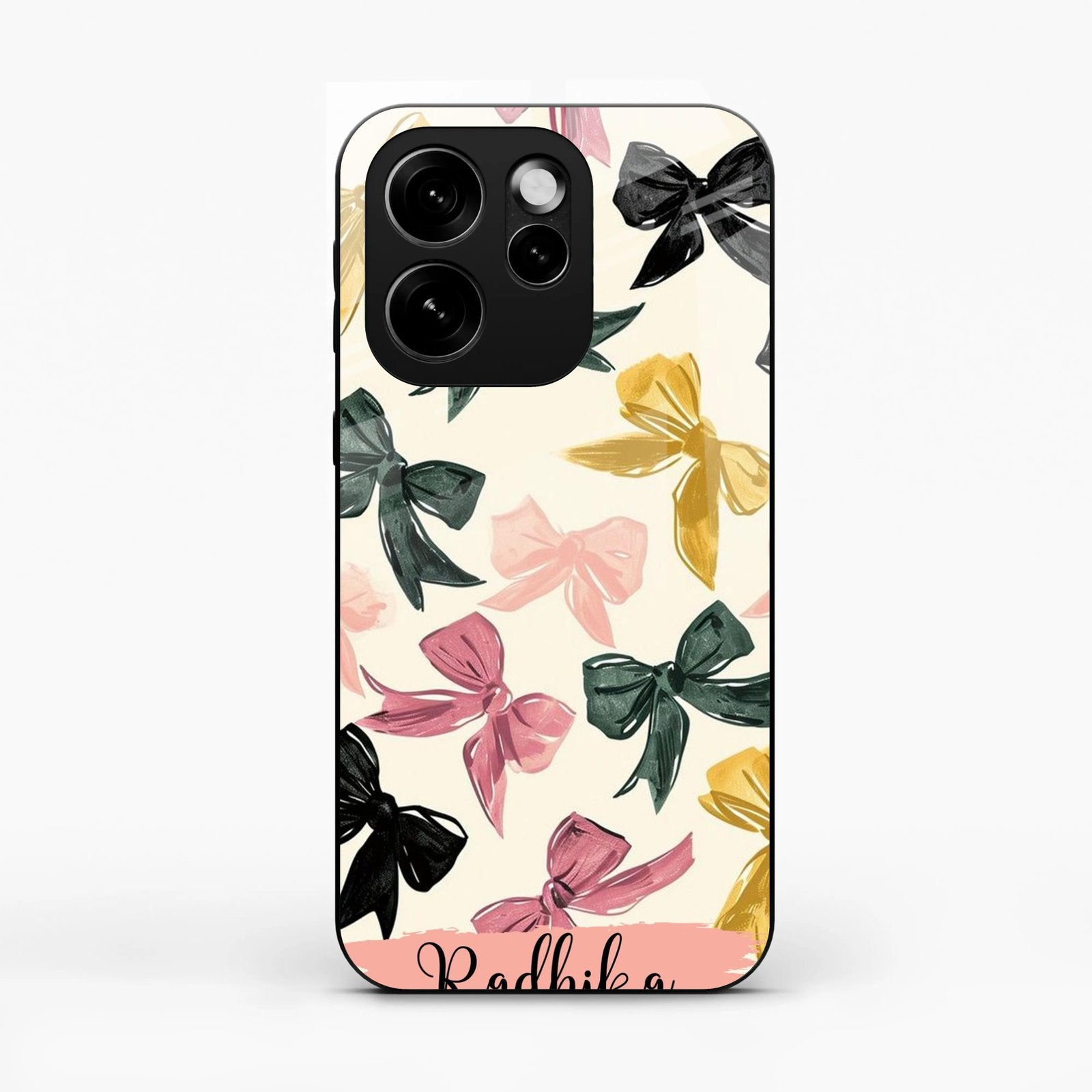 Bow Customize Glass Case Cover For Oppo Reno 15C 5G