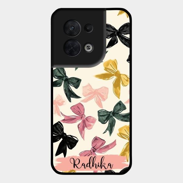 Bow Customize Glass Case Cover For Oppo Reno 8 5G