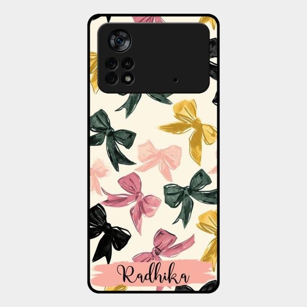 Bow Customize Glass Case Cover For Poco X4 Pro 5G