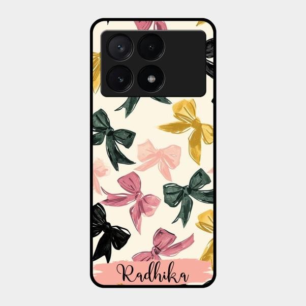 Bow Customize Glass Case Cover For Poco X6 Pro 5G