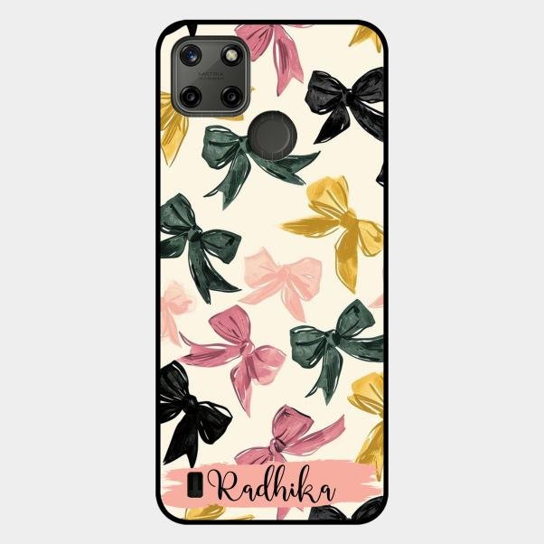 Bow Customize Glass Case Cover For Realme C21Y