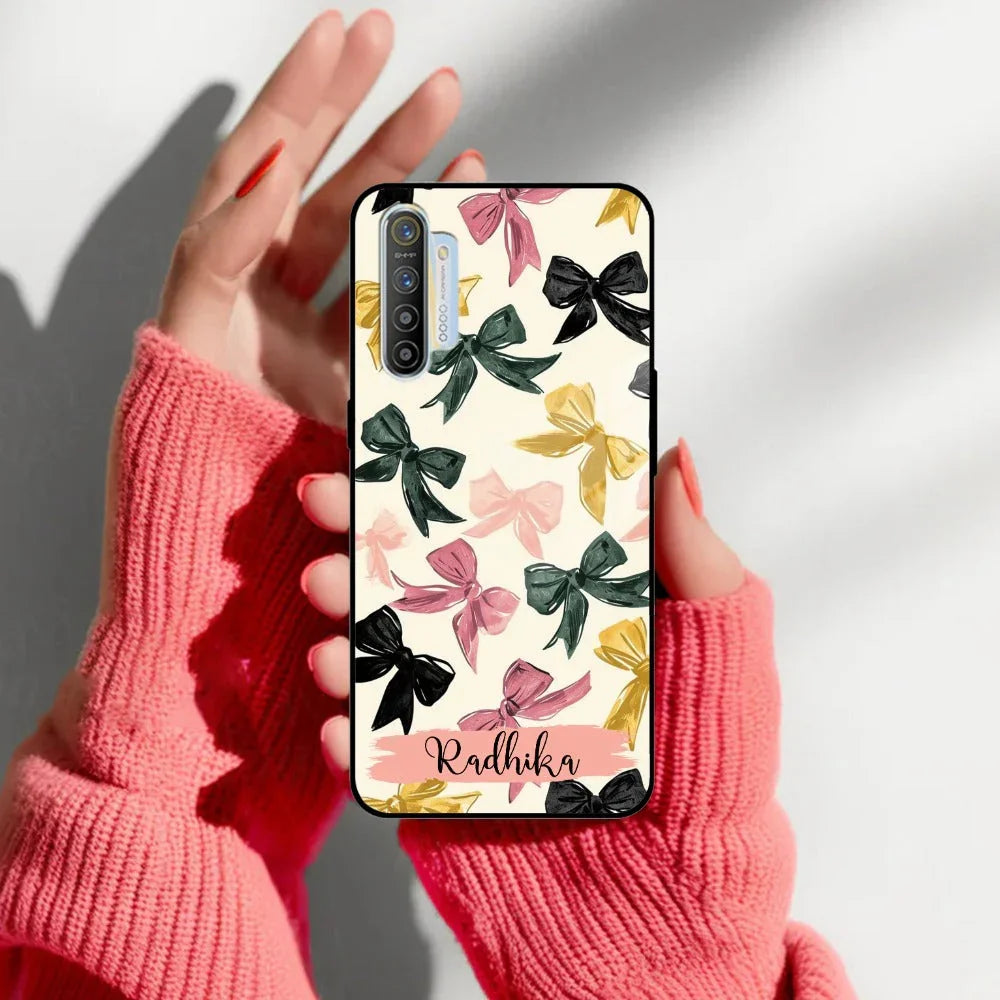 Bow Customize Glass Case Cover For Realme/Narzo - ShopOnCliQ
