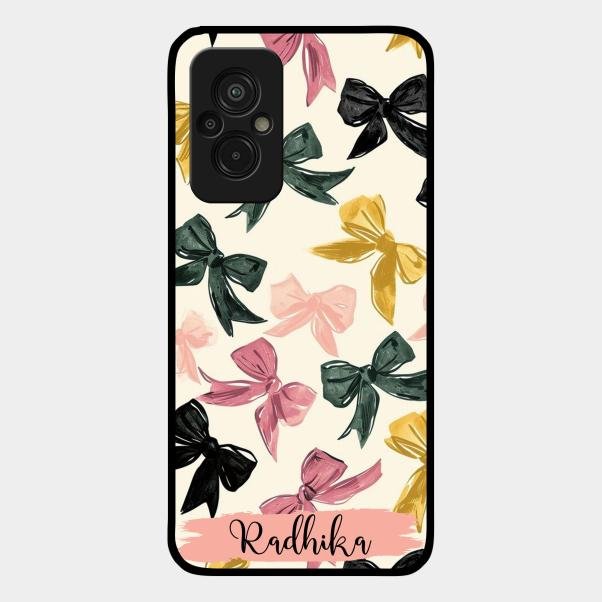 Bow Customize Glass Case Cover For Redmi 11 Prime 4G