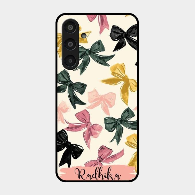 Bow Customize Glass Case Cover For Samsung Galaxy M35 5G