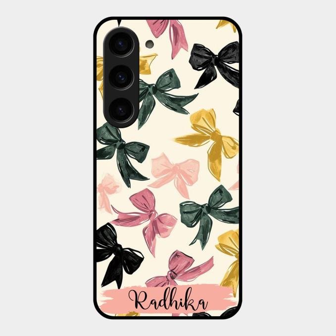 Bow Customize Glass Case Cover For Samsung Galaxy S23 5G