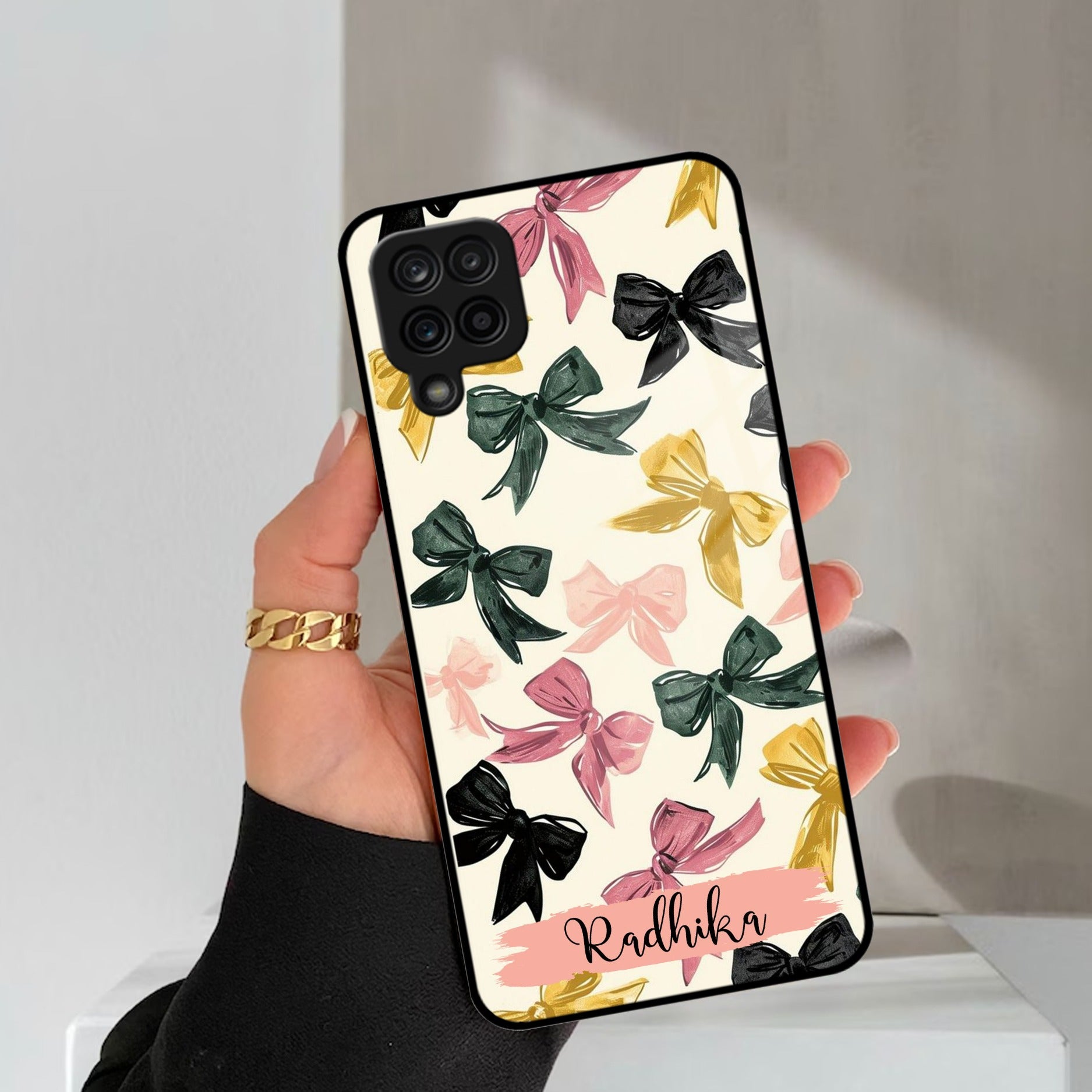 Bow Customize Glass Case Cover For Samsung Galaxy A42 5G