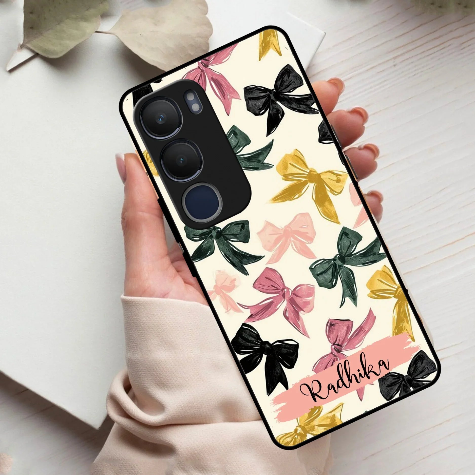 Bow Customize Glass Case Cover For Vivo - ShopOnCliQ
