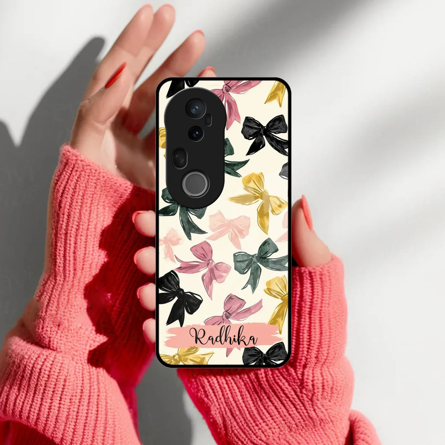 Bow Customize Glass Case Cover For Vivo - ShopOnCliQ