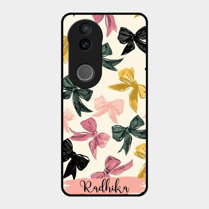 Bow Customize Glass Case Cover For Vivo T4R 5G