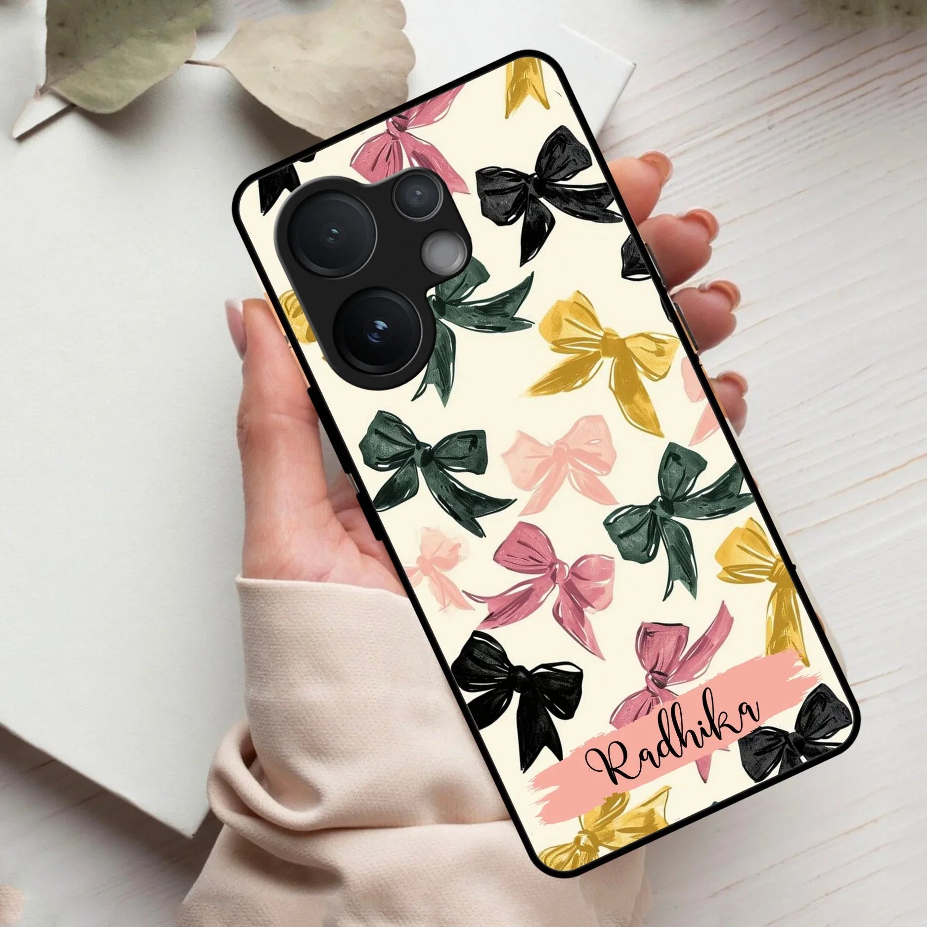 Bow Customize Glass Case Cover For Vivo - ShopOnCliQ