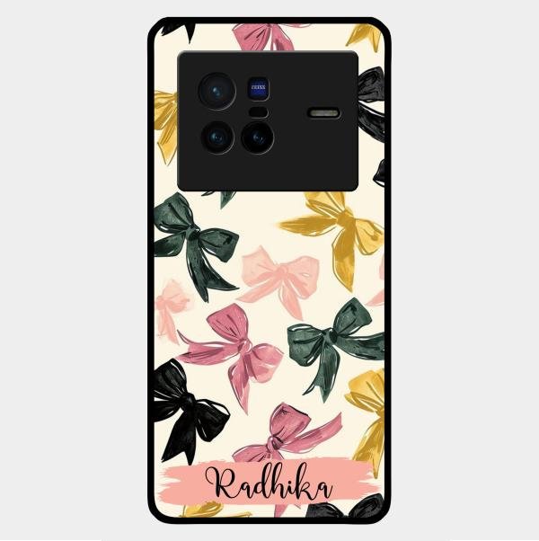 Bow Customize Glass Case Cover For Vivo X80 5G