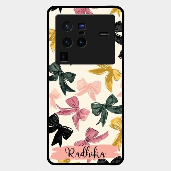 Bow Customize Glass Case Cover For Vivo X80 Pro 5G