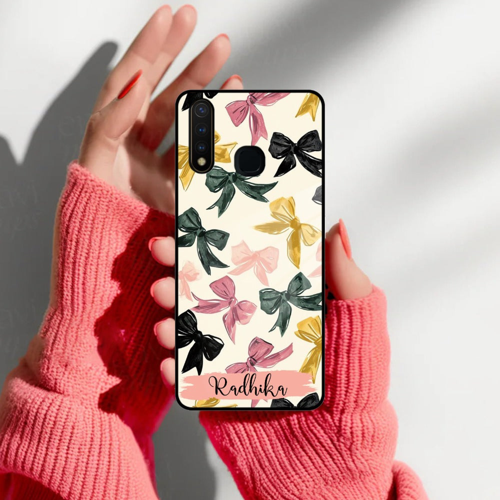 Bow Customize Glass Case Cover For iQOO
