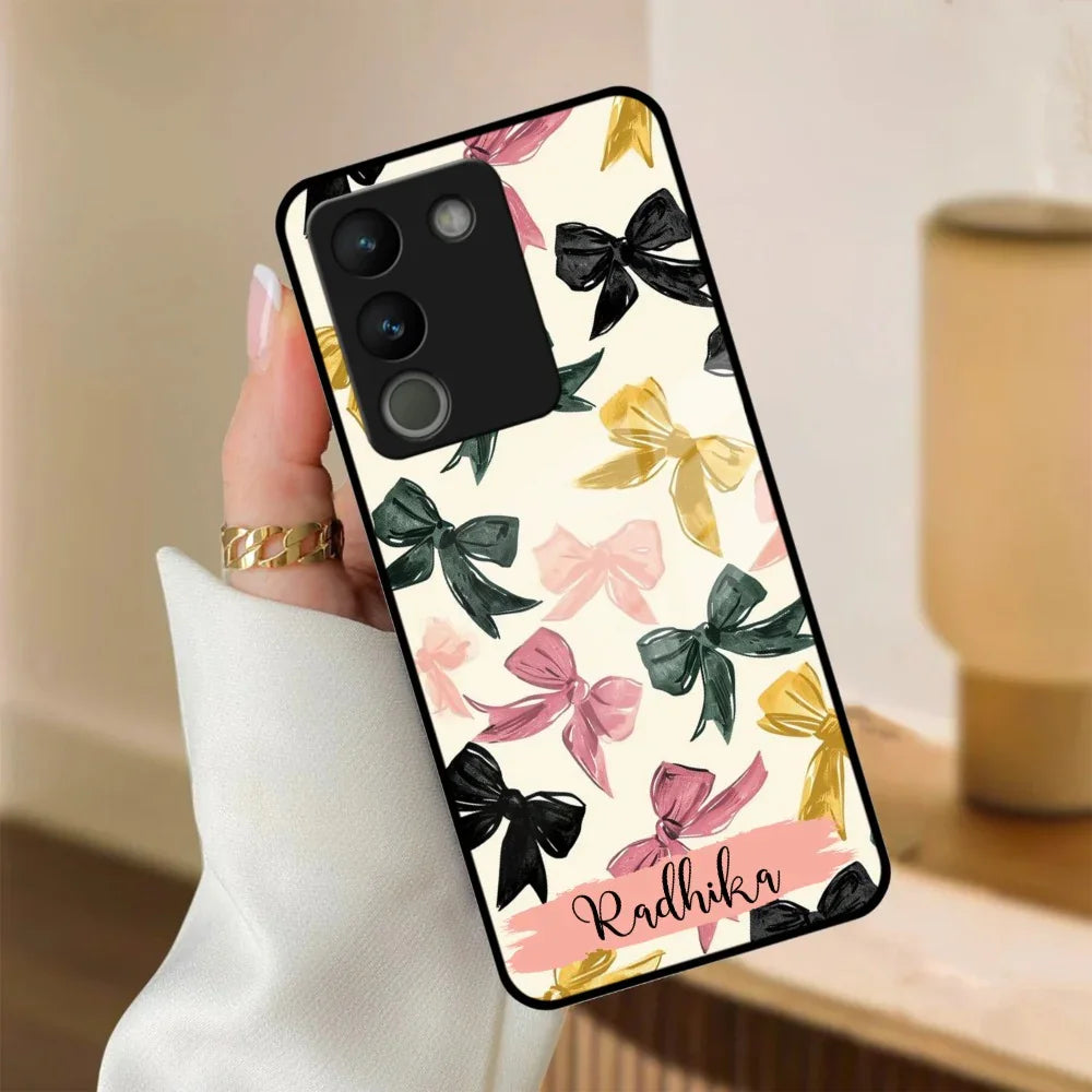 Bow Customize Glass Case Cover For Vivo - ShopOnCliQ