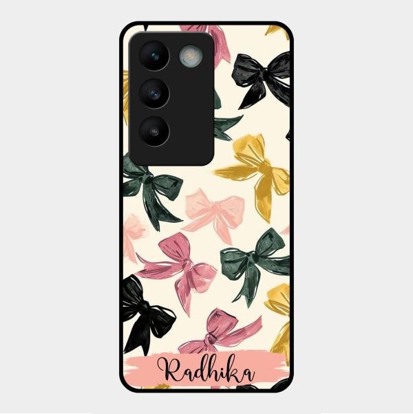 Bow Customize Glass Case Cover For Vivo Y200E 5G