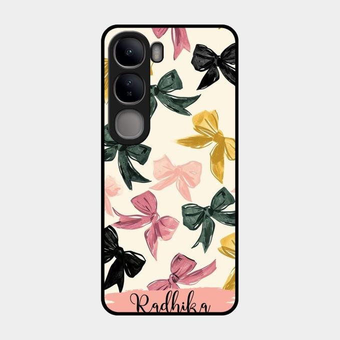 Bow Customize Glass Case Cover For Vivo Y300 5G
