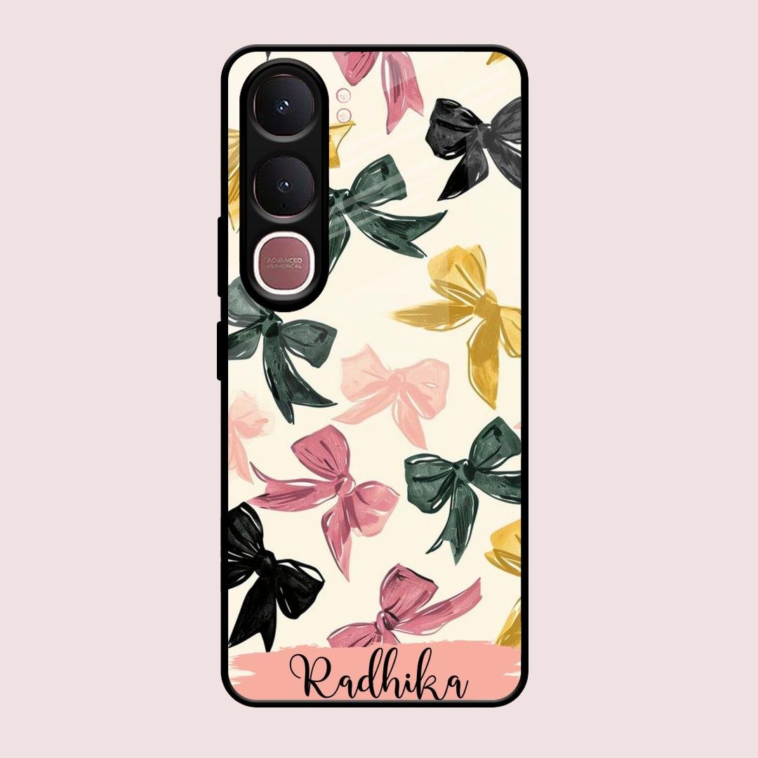 Bow Customize Glass Case Cover For Vivo Y31 5G