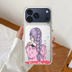 Braid Girl Customize Transparent Silicon Case For iPhone X/Xs