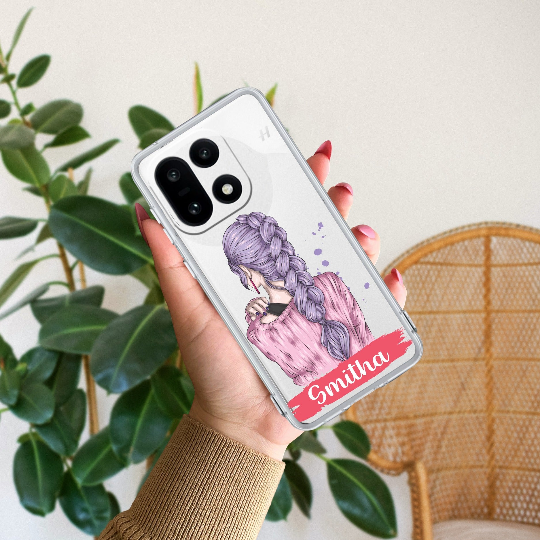 Braid Girl Customize Anti Yellow Case For OnePlus 15 5G