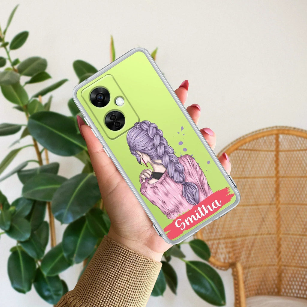 Braid Girl Customize Transparent Silicon Case For OnePlus - ShopOnCliQ