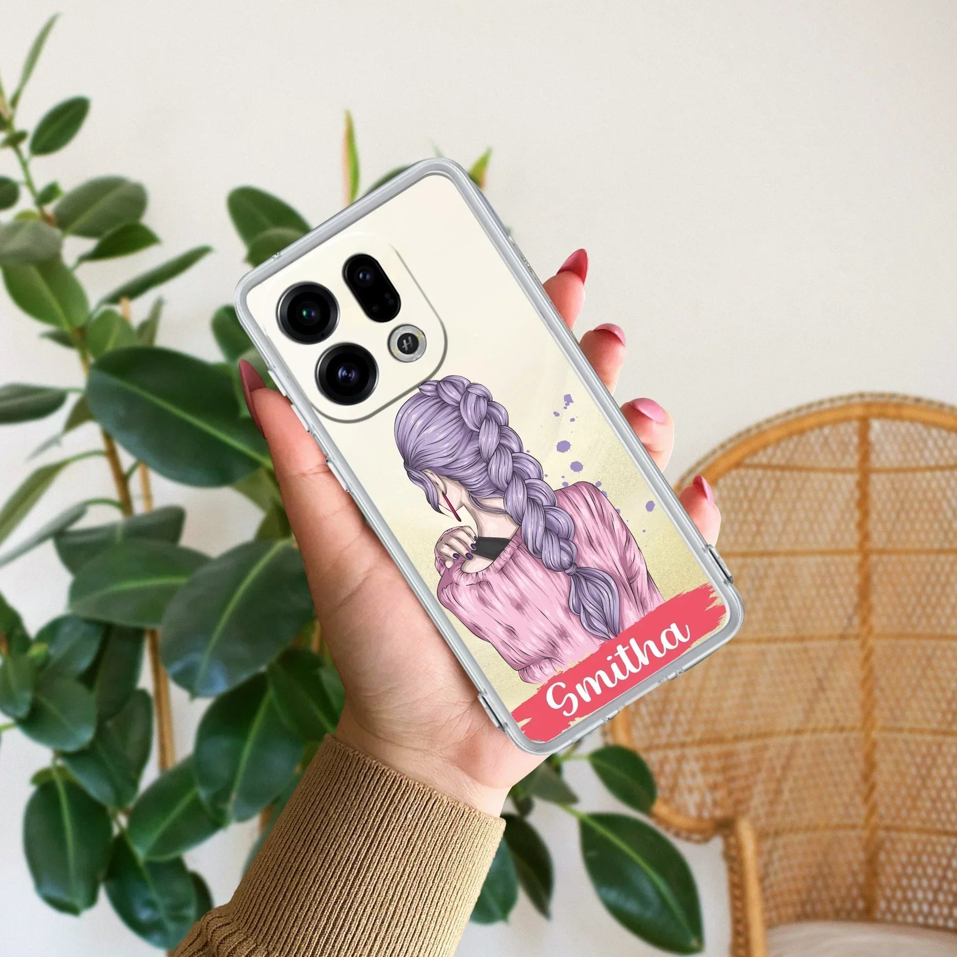 Braid Girl Customize Anti Yellow Case For Oppo Find X9 5G
