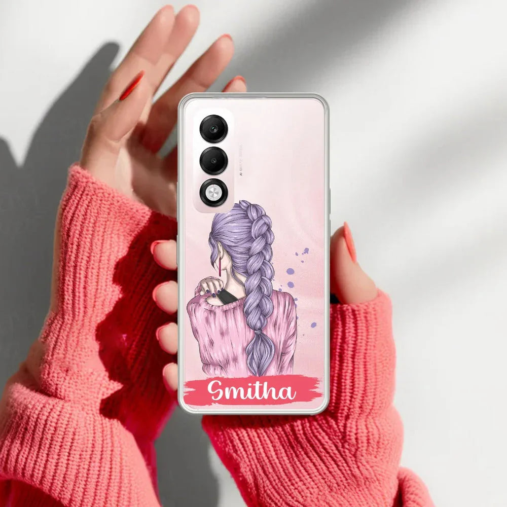 Braid Girl Customize Transparent Silicon Case For Oppo - ShopOnCliQ