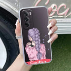 Braid Girl Customize Anti Yellow Case For Oppo Reno 12 Pro 5G