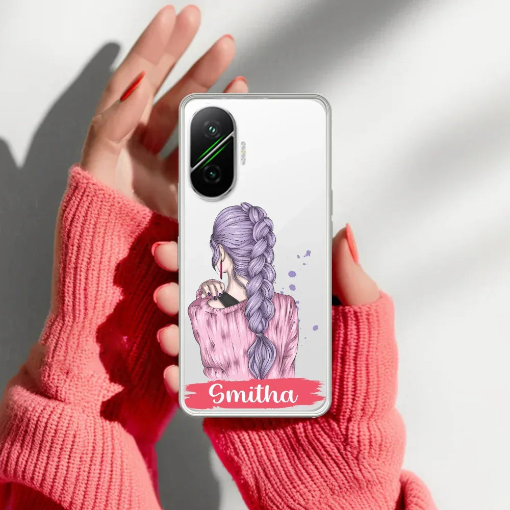 Braid Girl Customize Transparent Silicon Case For Poco - ShopOnCliQ